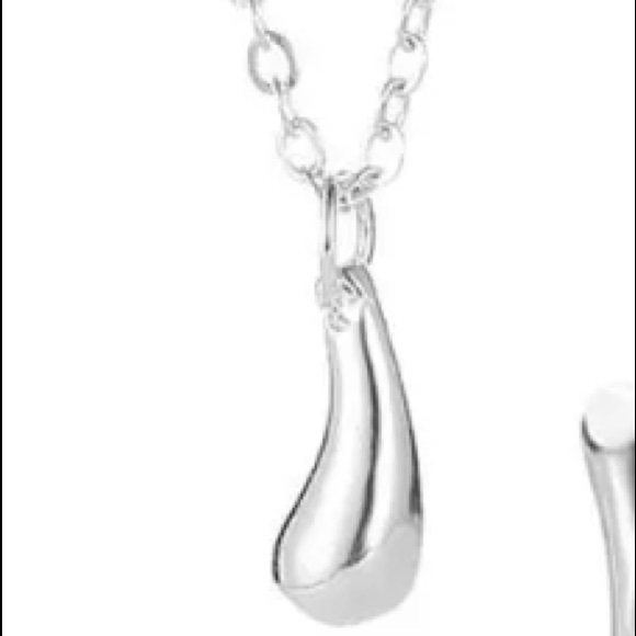 Silver Water Drop Necklace - Picture 4 of 4